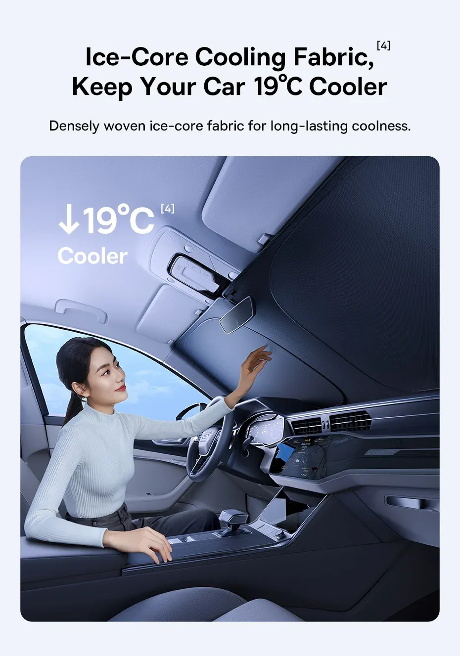 Tissu rafraîchissant Ice-Core du pare-soleil Baseus DT1