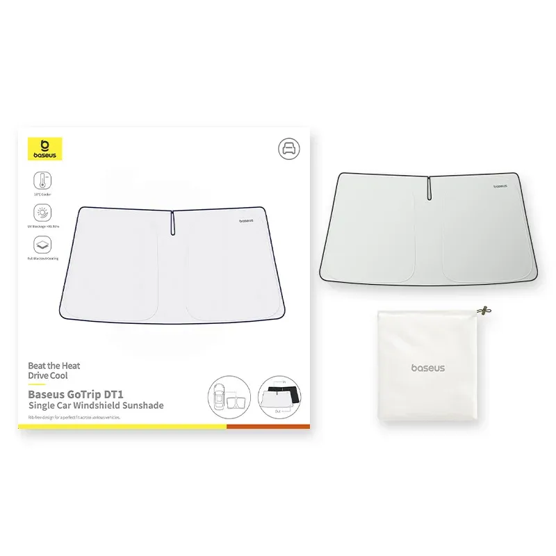 Baseus DT1 – Pare-soleil pliable pour pare-brise avant de voiture, protection UV pour l'été 7