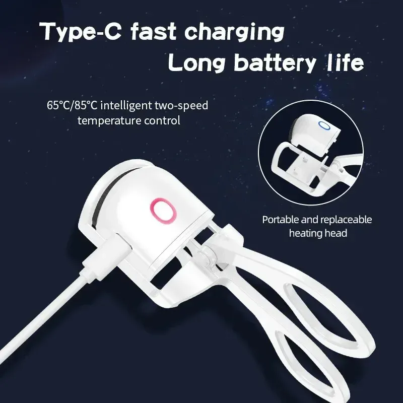 Recourbe-cils chauffant électrique rechargeable par USB 2