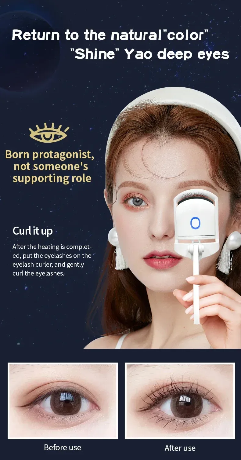 Recourbe-cils chauffant rechargeable, vue détaillée