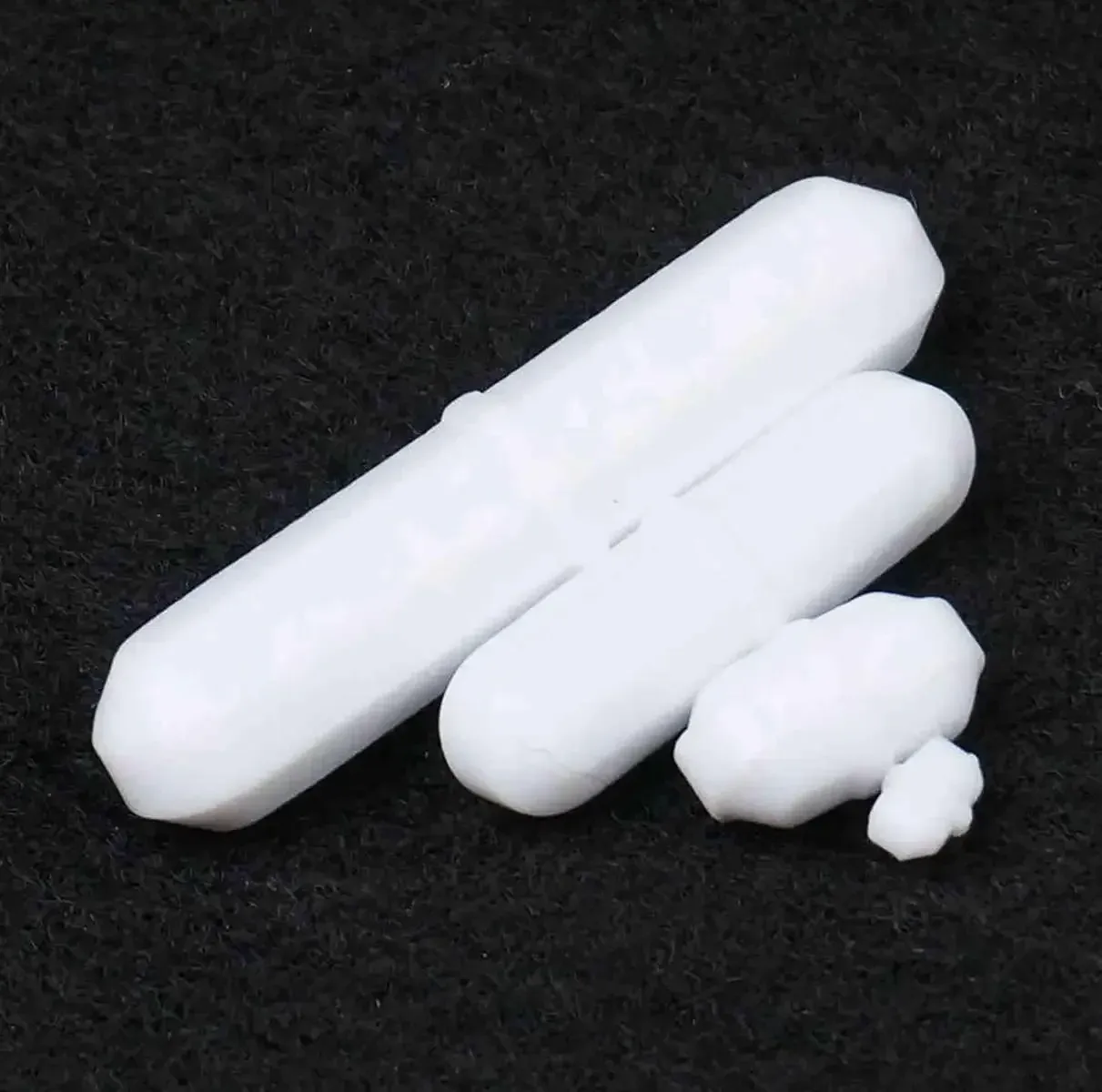 Barreau magnétique, longueur 6/10/15/20/25/28/30/35/40/45/50/60/70/100 mm, agitateur magnétique de laboratoire revêtu de PTFE, lot de 2 2