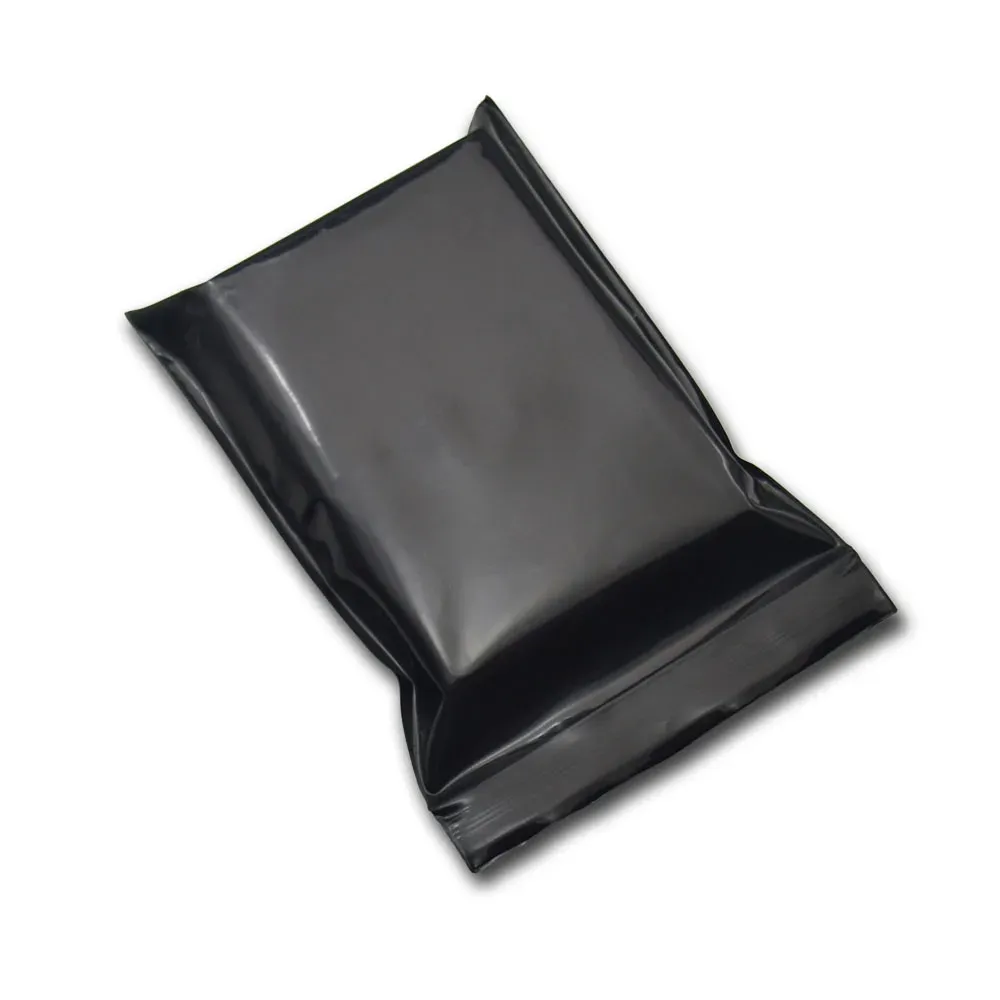 Sacs de Rangement Noirs Opaques à Fermeture Éclair Auto-Scellants et Refermables – SunOfficiGT - Image 1