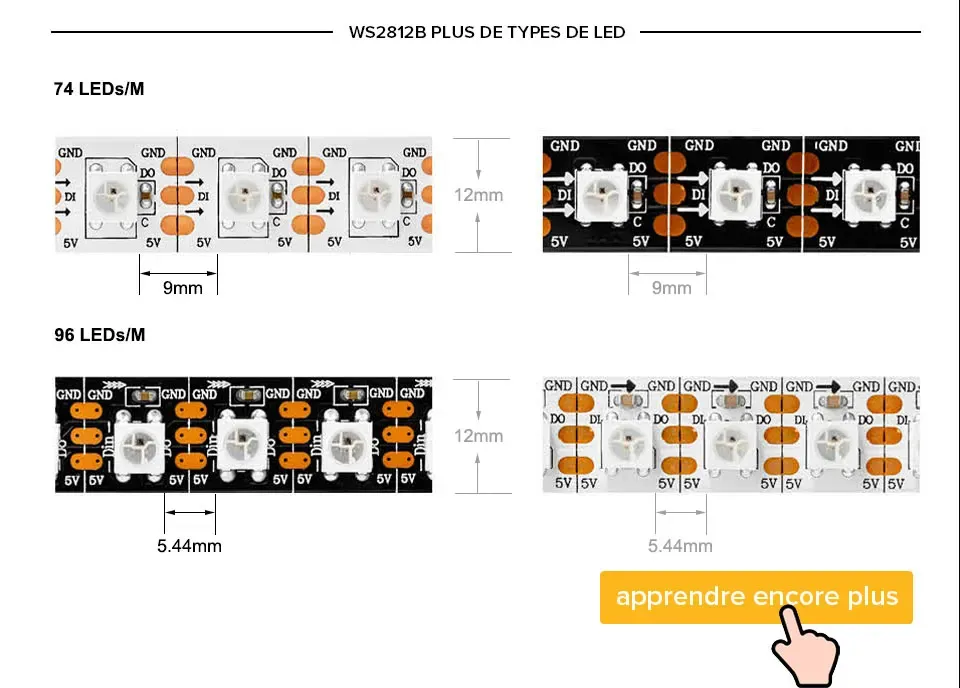 Ambiances lumineuses variées avec la bande LED RVB