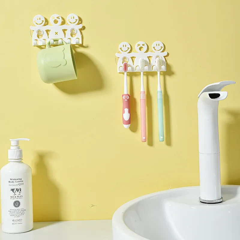 Porte-brosse à dents mural à ventouse Smiley 3