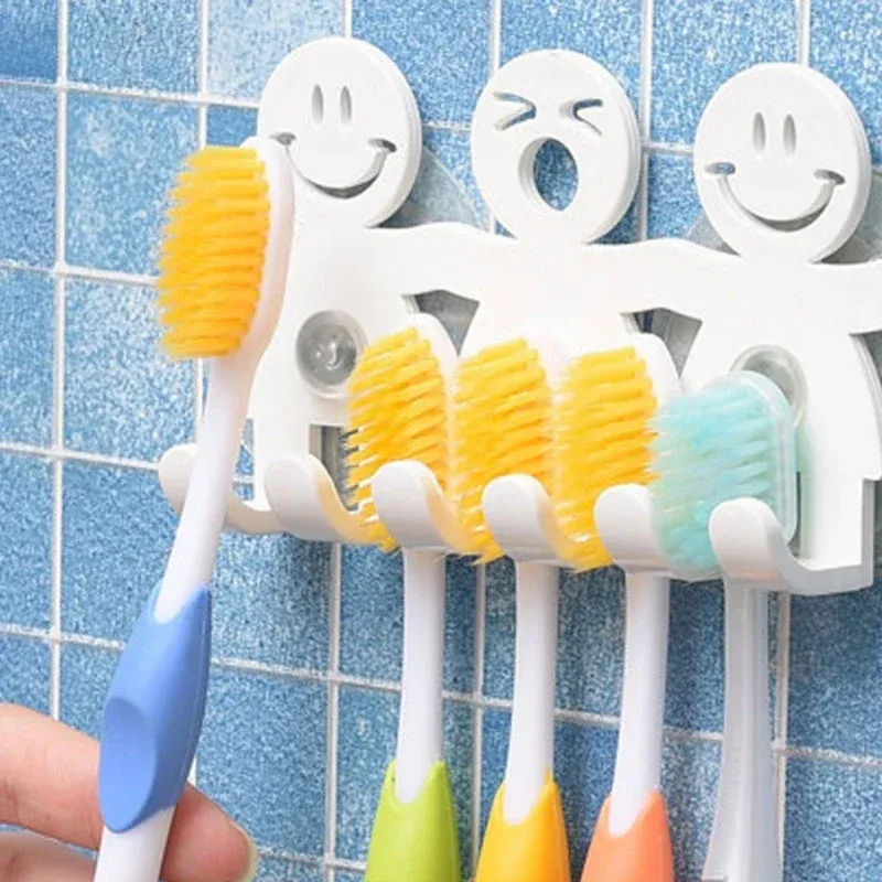 Porte-brosse à dents mural à ventouse Smiley 7