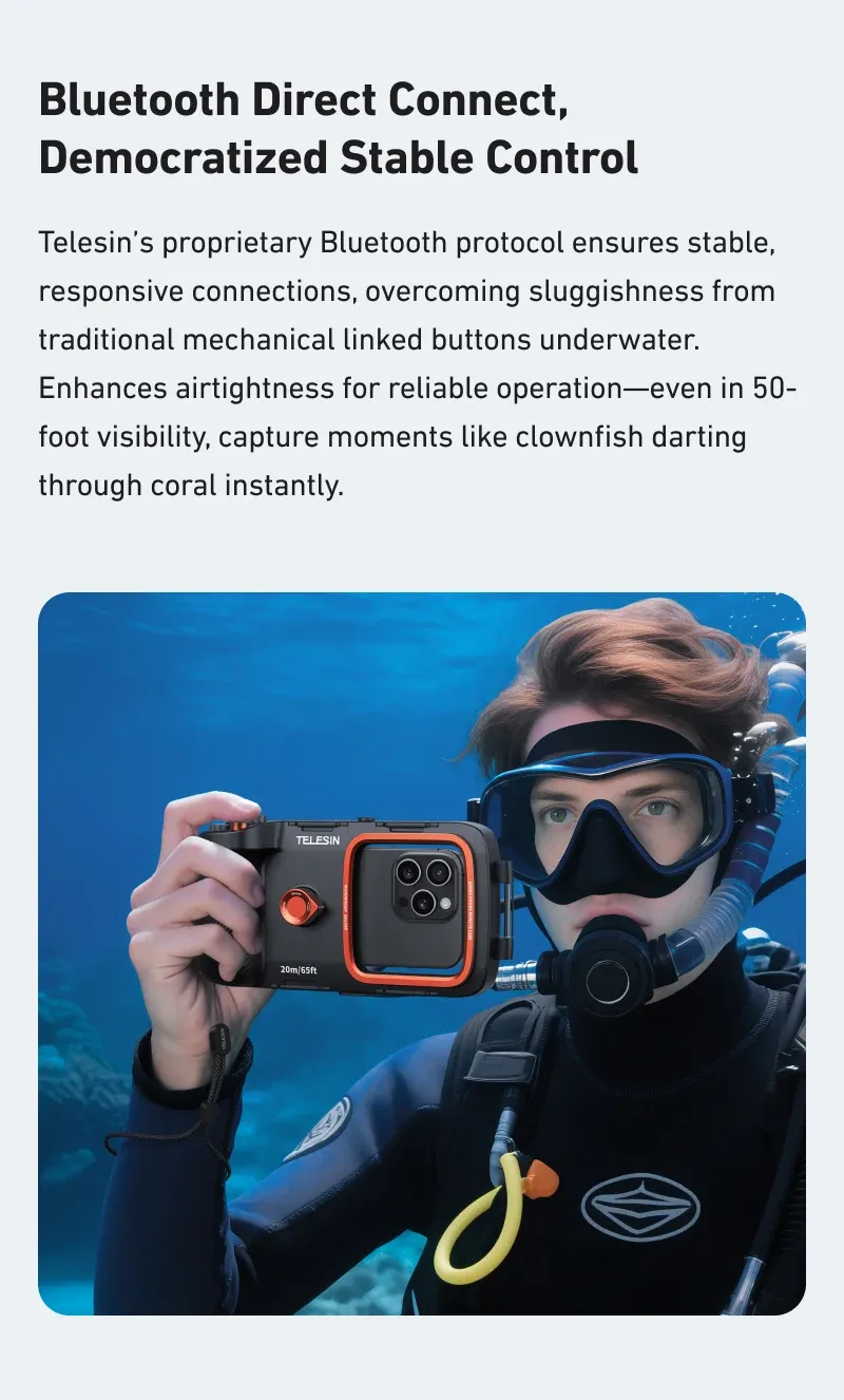 Étui de plongée TELESIN, photographie sous-marine