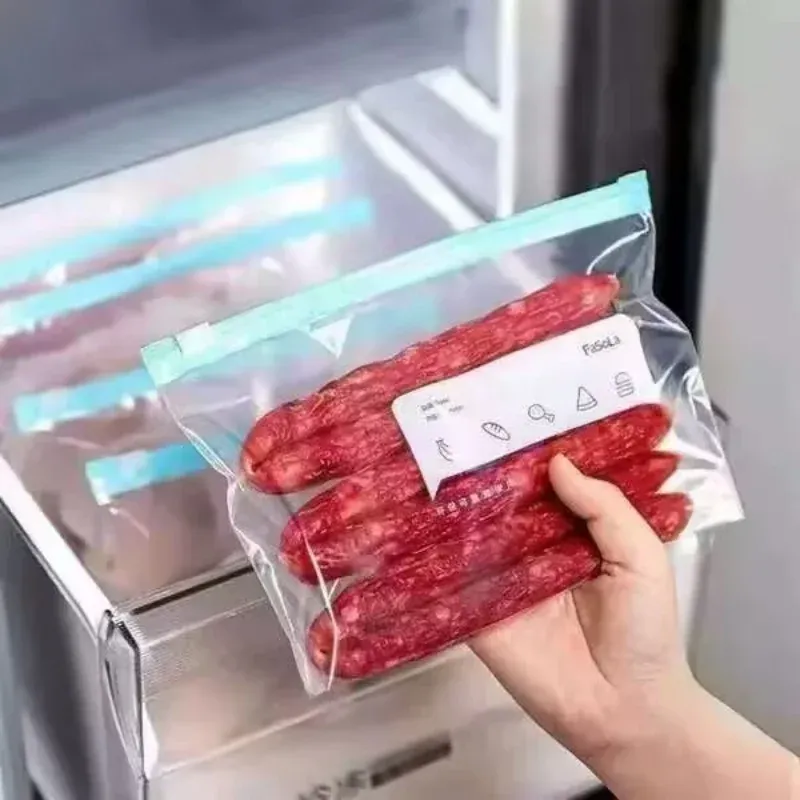 Lot de 45 sacs de conservation alimentaire en silicone, réutilisables et étanches, à fermeture zippée 2