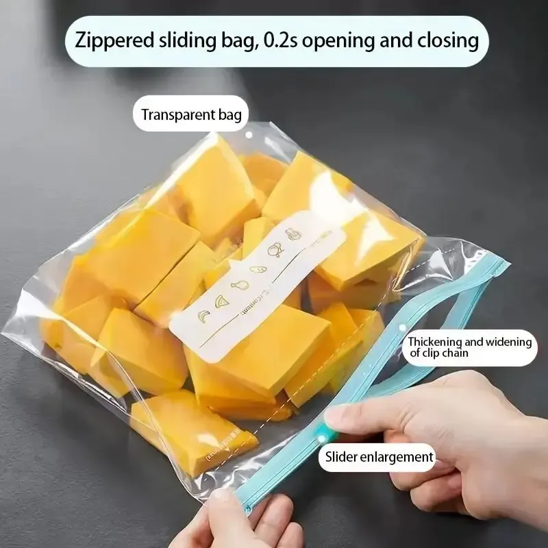 Lot de 45 sacs de conservation alimentaire en silicone, réutilisables et étanches, à fermeture zippée 4