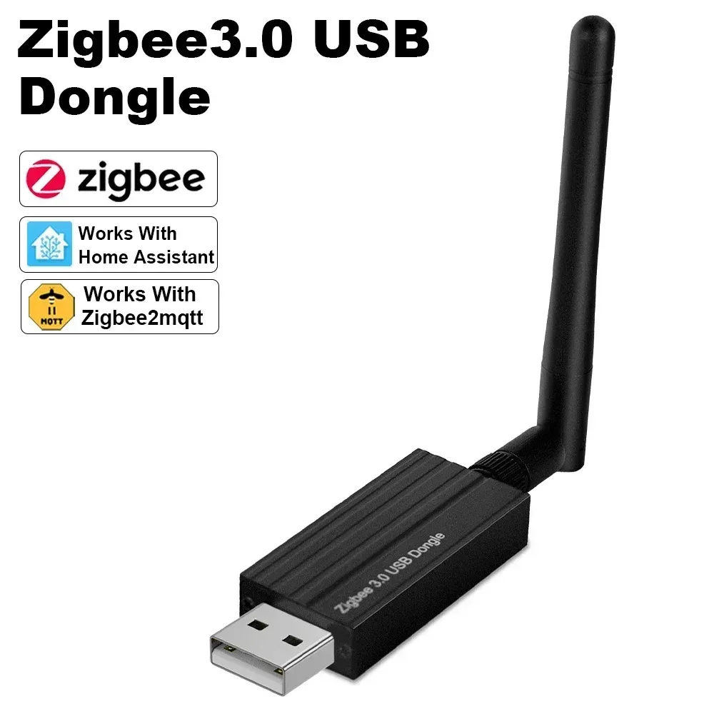 Haozee Dongle USB Zigbee 3.0 Plus, passerelle Hub Zigbee universelle avec antenne, compatible Zigbee Série 2, MQTT et Assistant domestique 3