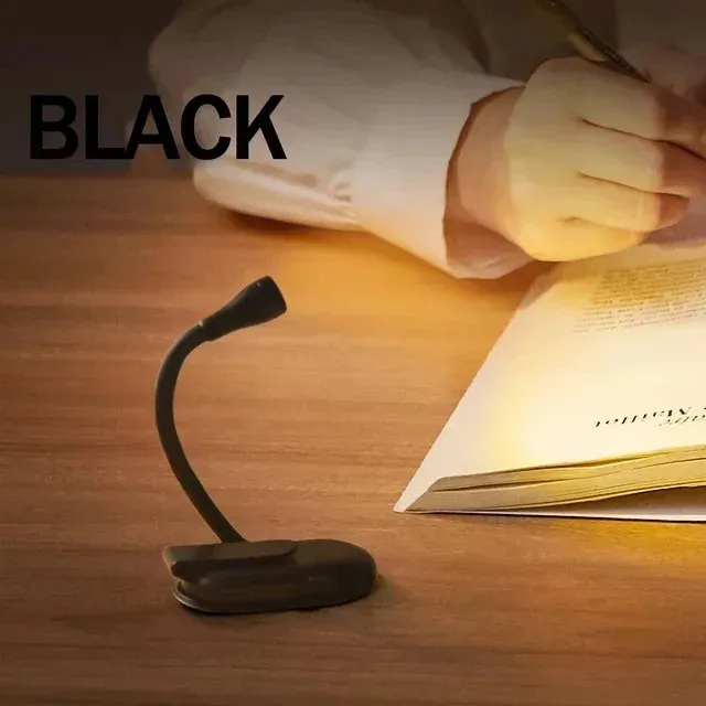 Lampe de lecture LED HPH rechargeable USB à pince, lumière nocturne à intensité variable et protection des yeux 8