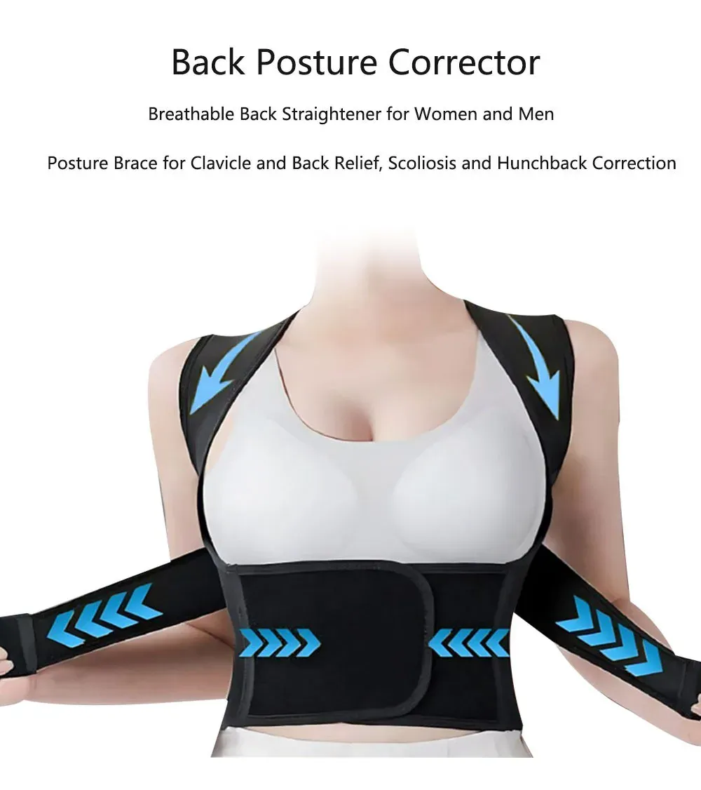 Correcteur de posture unisexe à épaules réglable, pour le haut et le milieu du dos 5