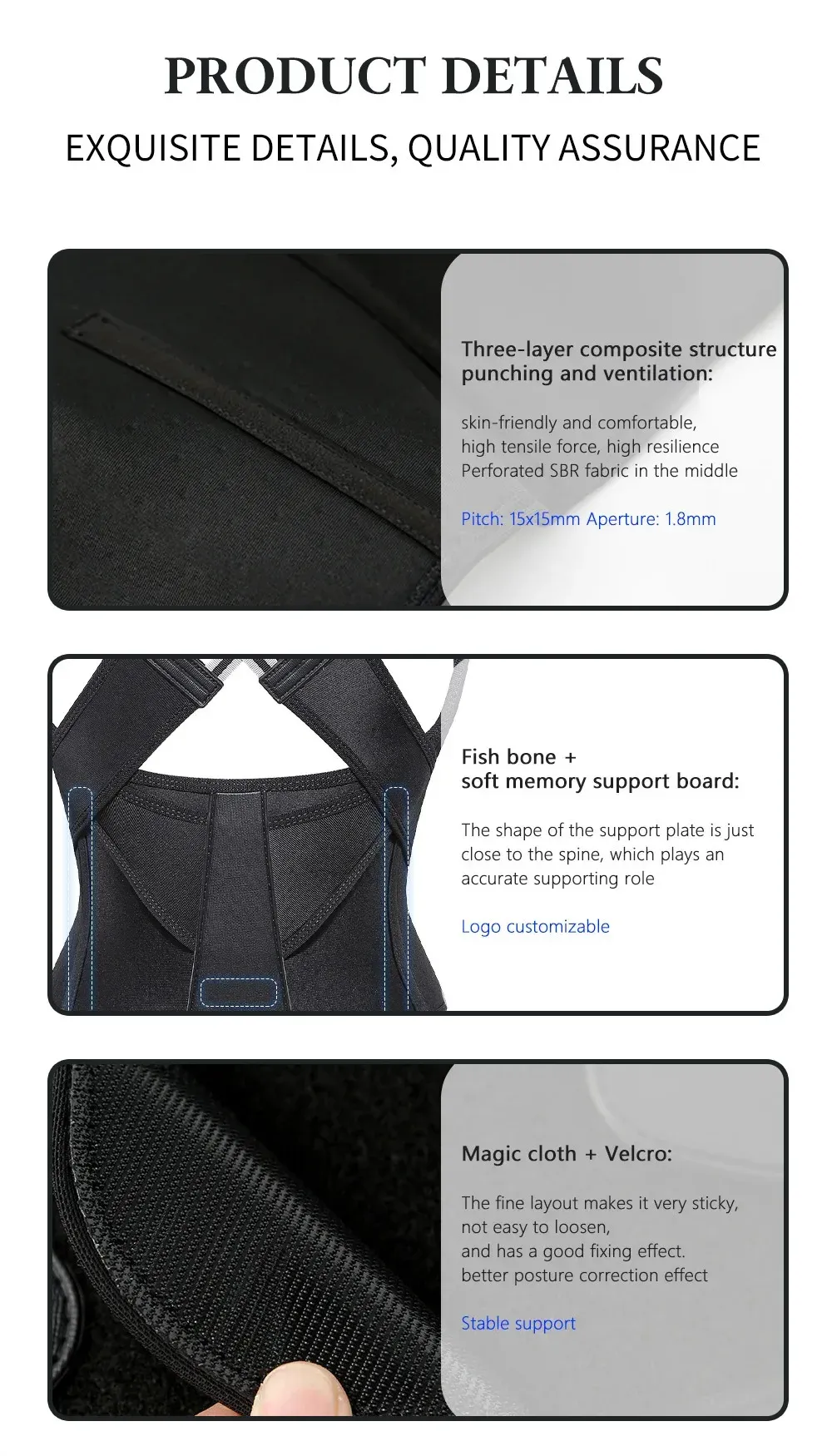Correcteur de posture, utilisation en position assise