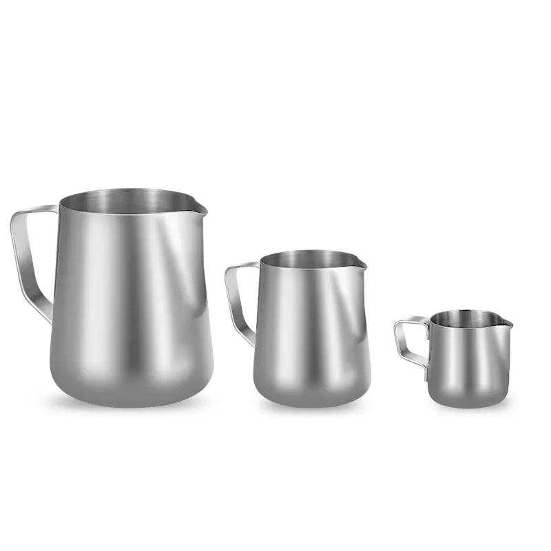 Pichet à mousser le lait en acier inoxydable, 100 ml, 350 ml et 600 ml, accessoire barista pour machine à expresso 5