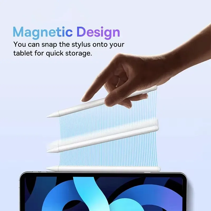 Stylet Lite avec LED pour Apple iPad, rejet de paume, design magnétique, stylet tactile pour iPad Pro 2018-2023 3