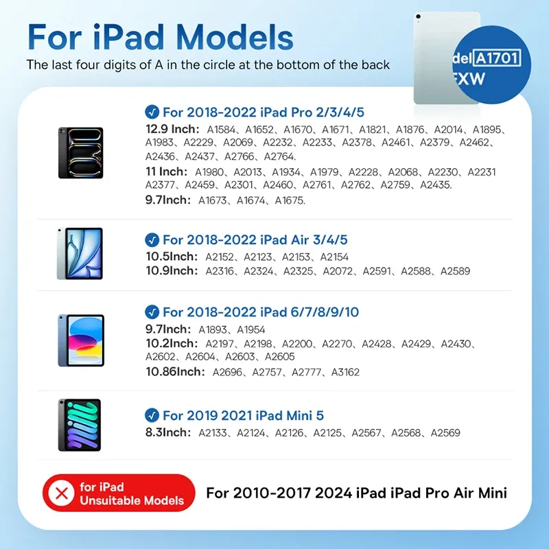Stylet Lite avec LED pour Apple iPad, rejet de paume, design magnétique, stylet tactile pour iPad Pro 2018-2023 6