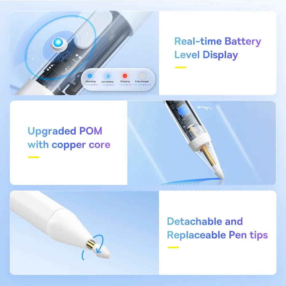 Stylet Lite avec LED pour iPad, en situation de travail