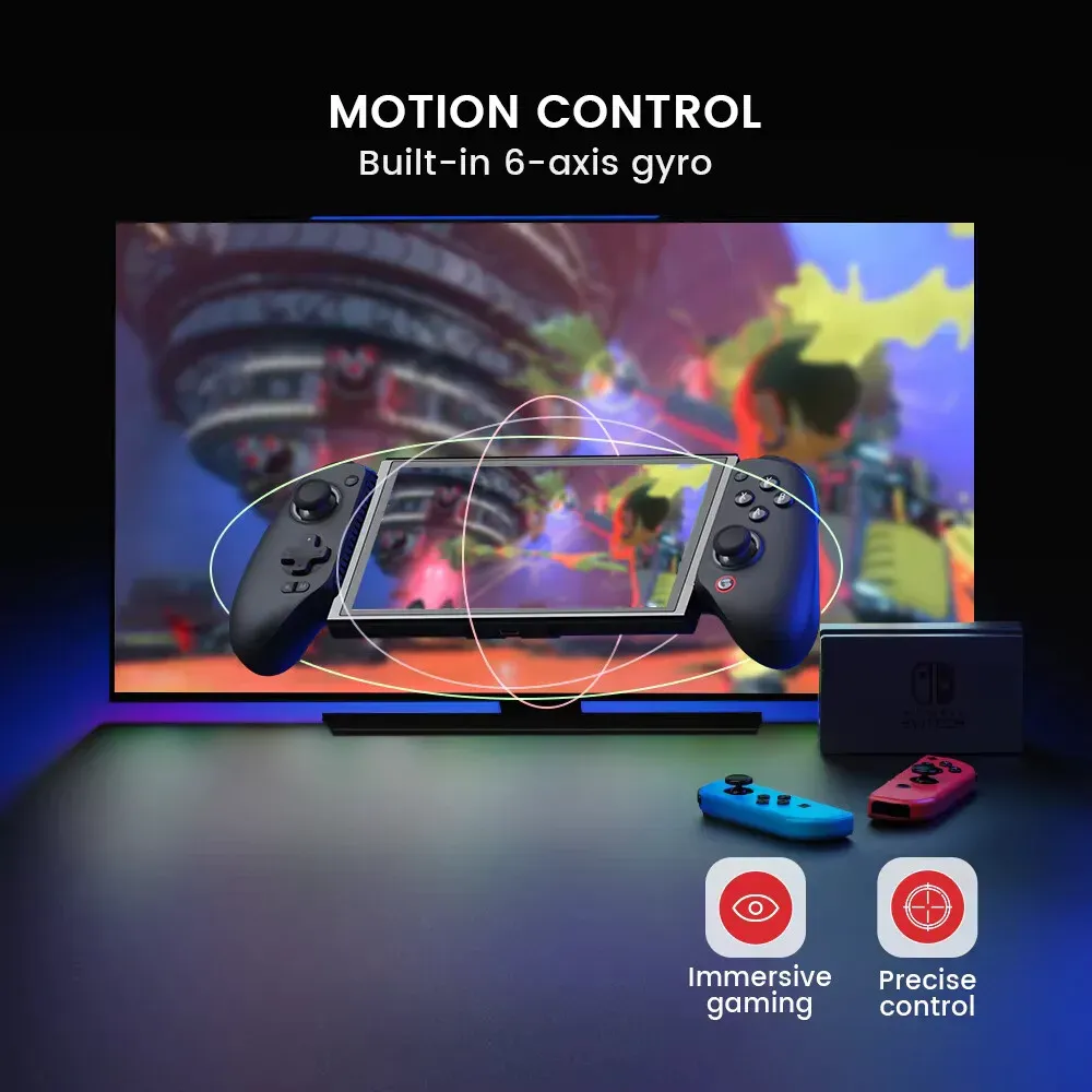 Manette de jeu GameSir G8 Plus pour Nintendo Switch 2, Switch, Steam, PC, iOS et Android, avec joysticks à effet Hall et gâchettes analogiques 6