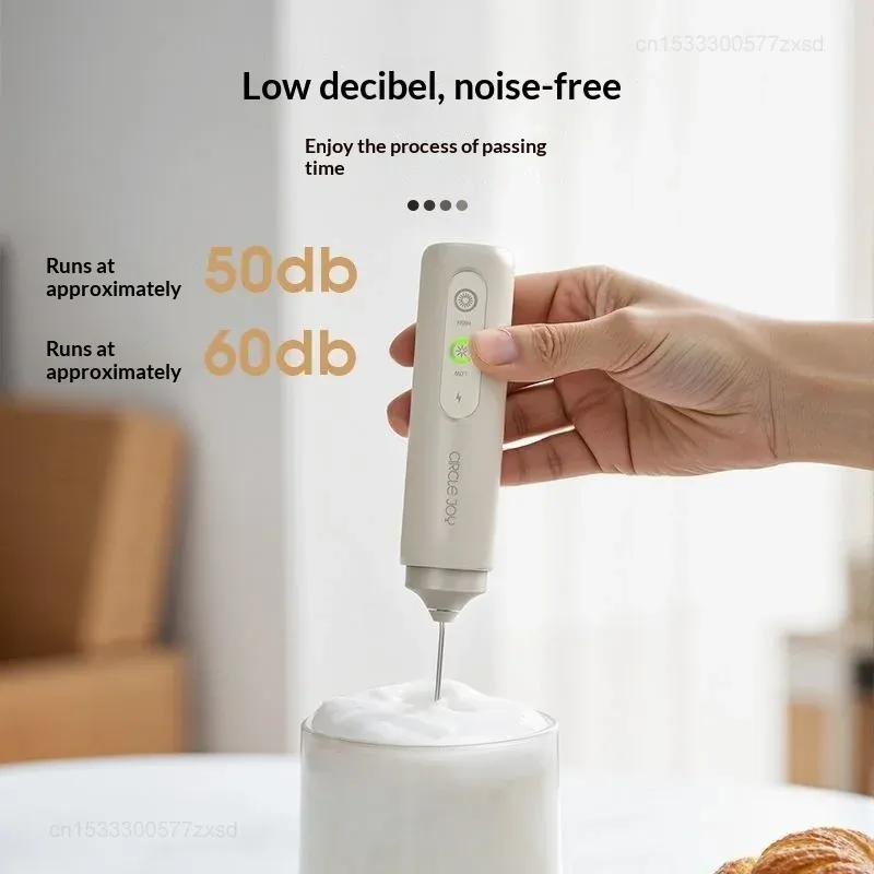 Mousseur à lait électrique portable pour café, avec fouet multifonction 4