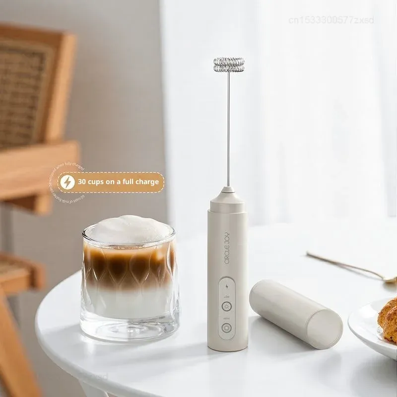 Mousseur à lait électrique portable pour café, avec fouet multifonction 6