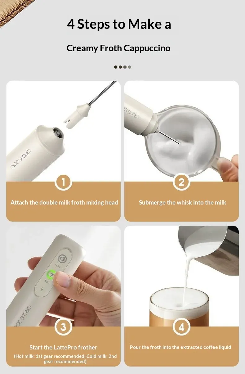 Mousseur à lait électrique design épuré