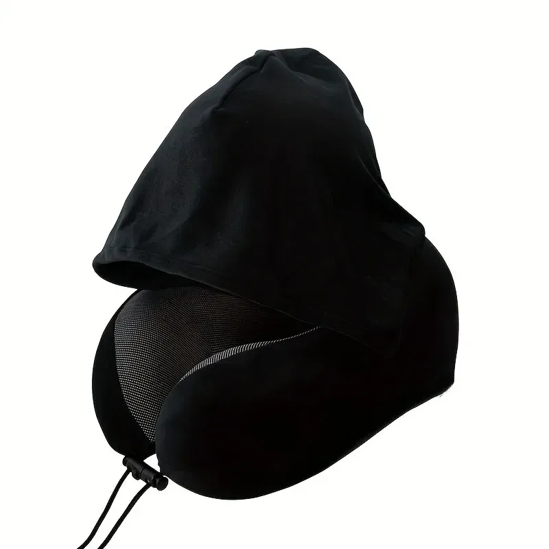 Coussin de voyage en mousse à mémoire de forme en U avec housse amovible, portable, pour le soutien de la nuque en avion, au bureau, en voiture et à la maison 6