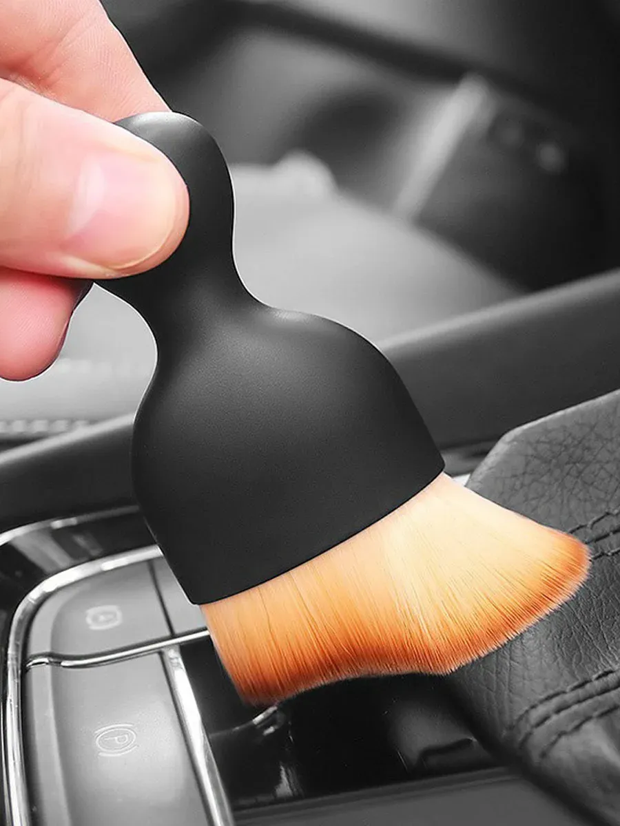 Brosse de nettoyage à poils doux pour intérieur de voiture, idéale pour aérateurs et fentes 3