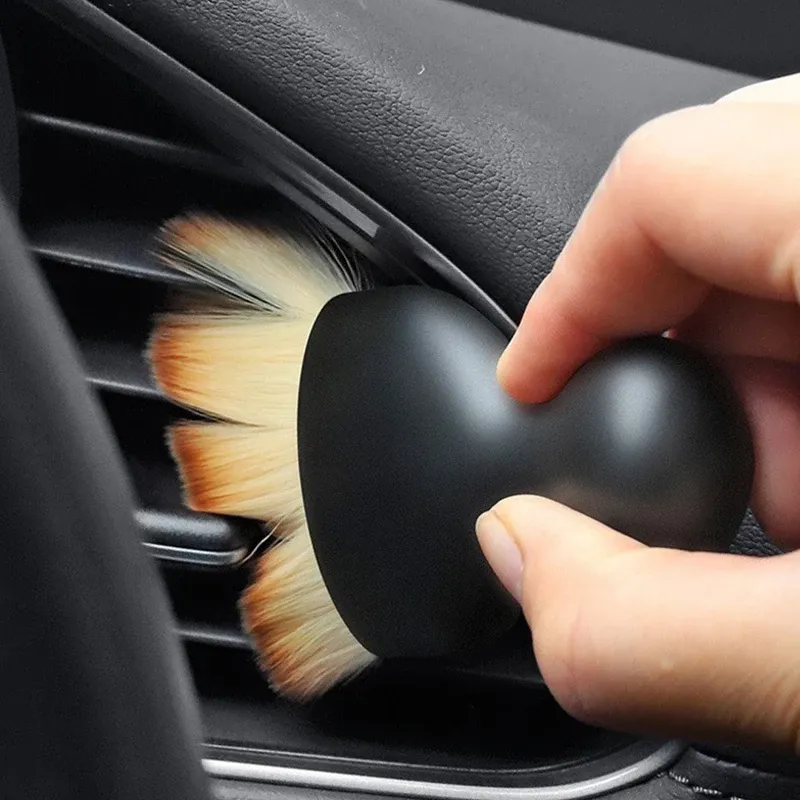 Brosse de nettoyage à poils doux pour intérieur de voiture, idéale pour aérateurs et fentes 5