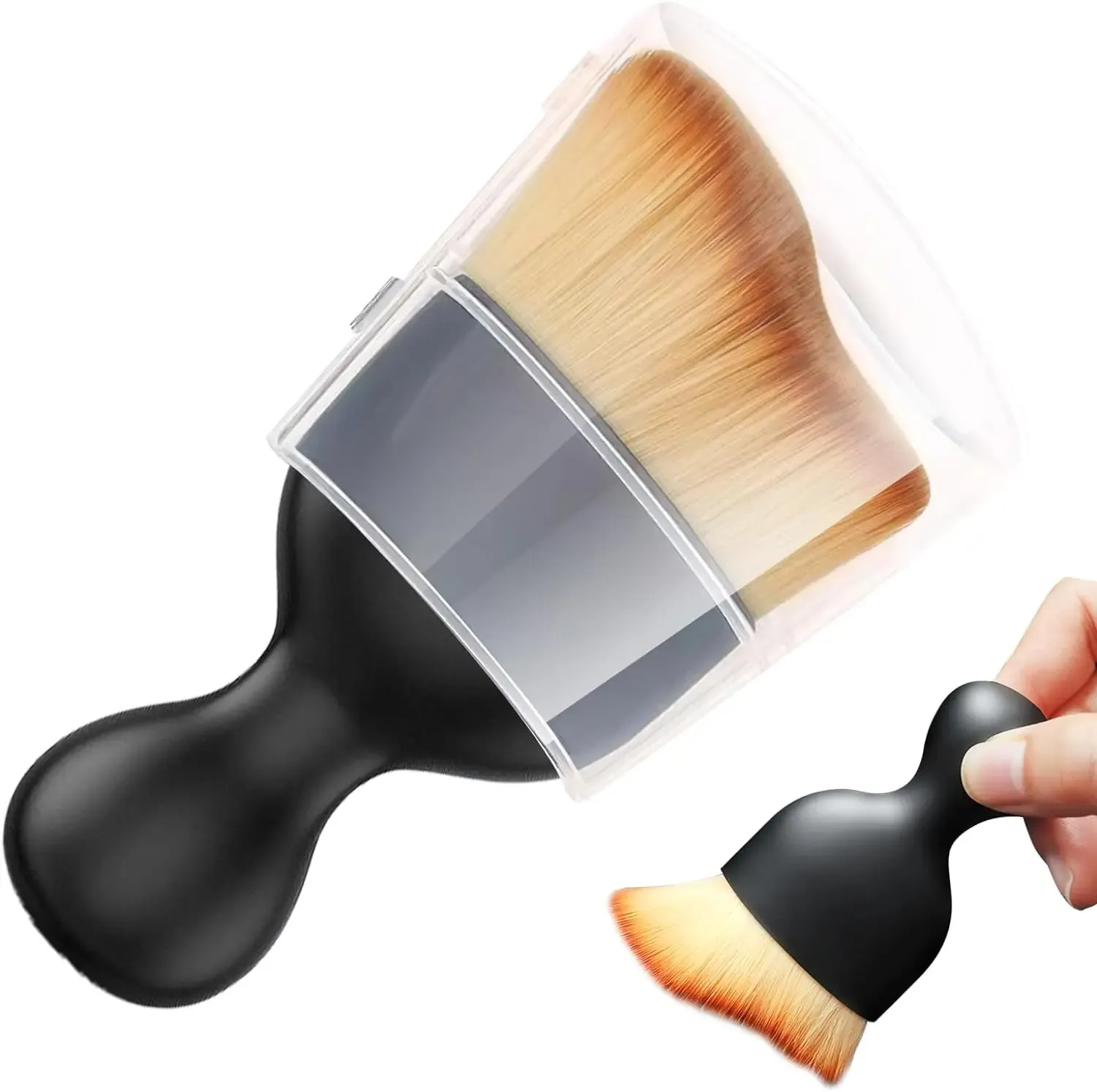 Brosse de nettoyage intérieur en gros plan