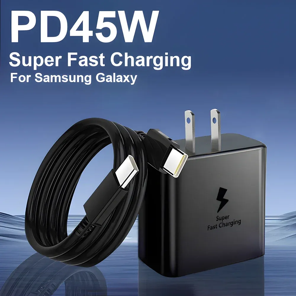 Chargeur rapide 45W avec câble USB-C pour Samsung Galaxy S25, S24, S23, S22, S21 Ultra et Note 20 1