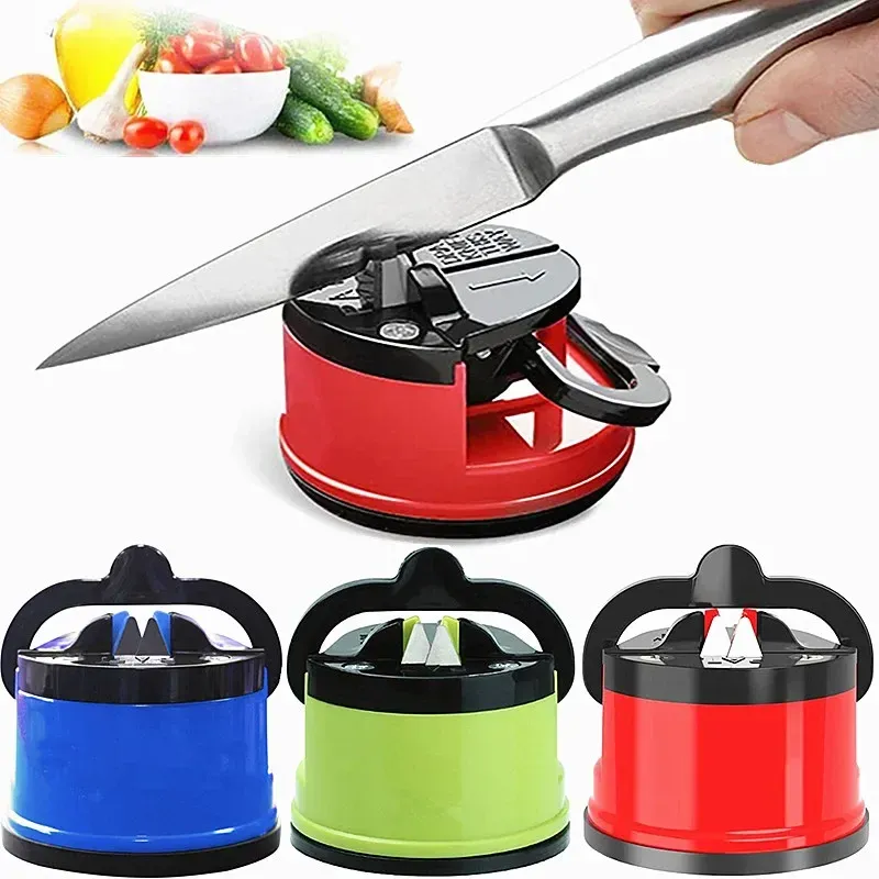 Aiguiseur de couteaux à ventouse, facile et sûr, finition damas - Image 1