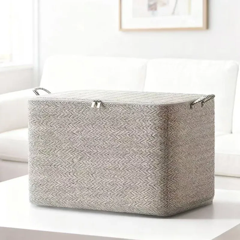 Grande boîte de rangement pliable avec couvercle, vue d'ensemble