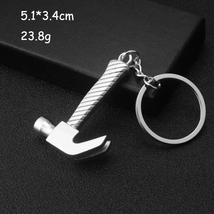 Porte-clés multifonction pour homme, outil d'extérieur compact avec règle, clé à marteau et pince pelle 4