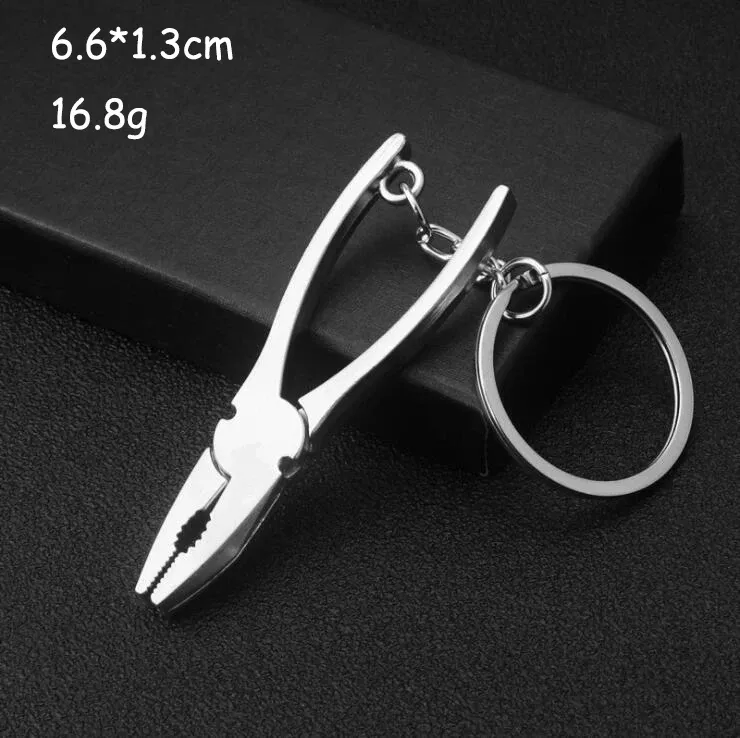 Porte-clés multifonction pour homme, outil d'extérieur compact avec règle, clé à marteau et pince pelle 5