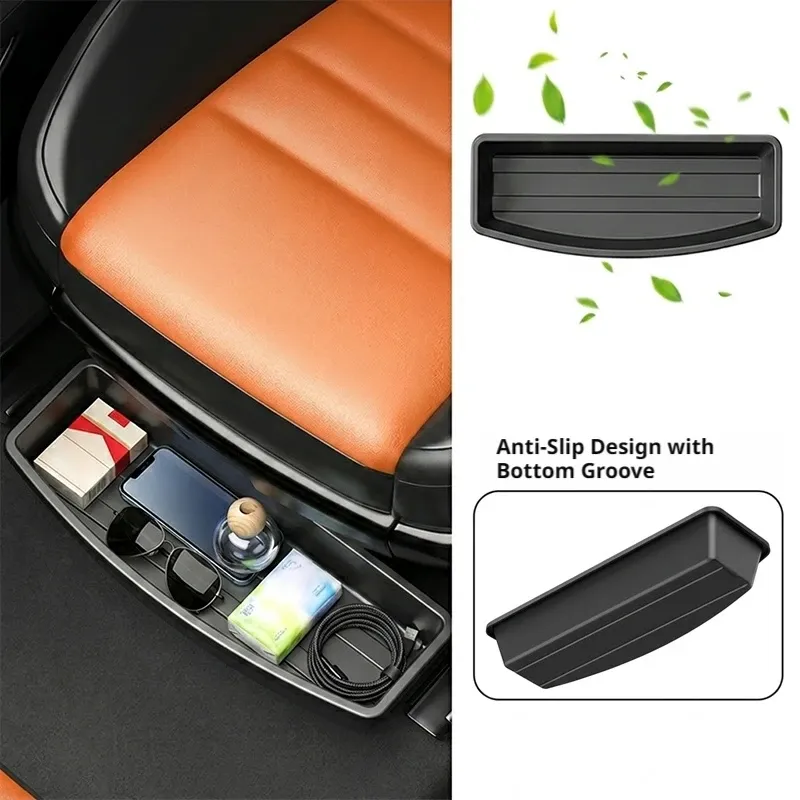 Boîte de rangement sous siège, universelle pour voiture, amovible, organisateur pour accessoires et gadgets 2