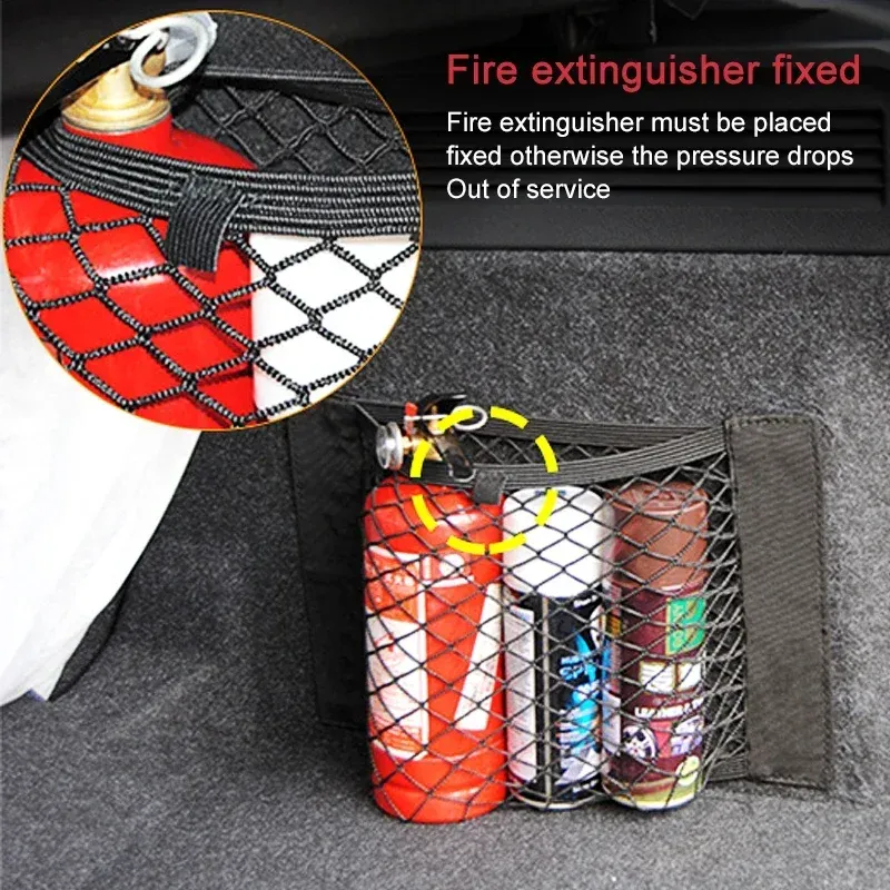 Filet de rangement élastique pour dossier de siège arrière de voiture, à fixation adhésive universelle 3