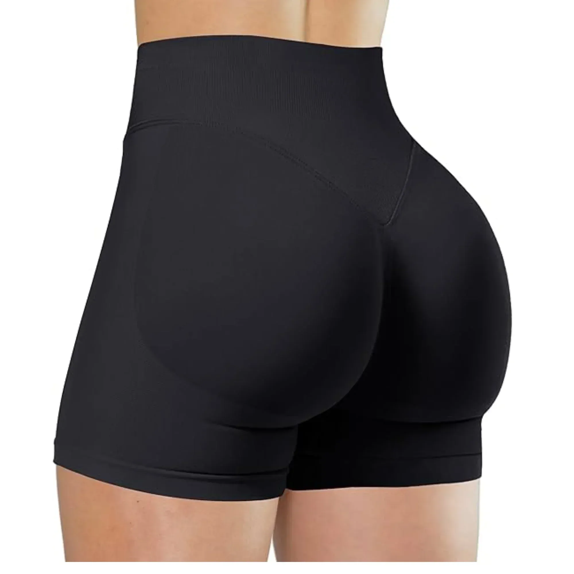 Short de yoga taille haute pour femme, legging de course et de fitness uni et élastique, idéal pour l'été 9