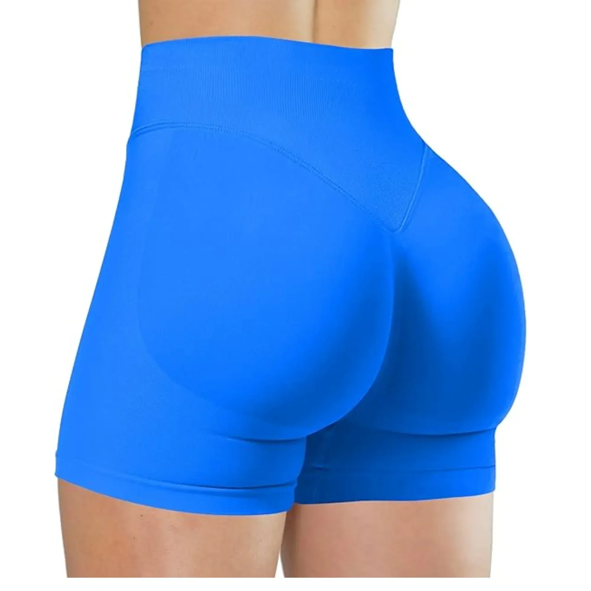 Short de yoga taille haute pour femme, legging de course et de fitness uni et élastique, idéal pour l'été 10