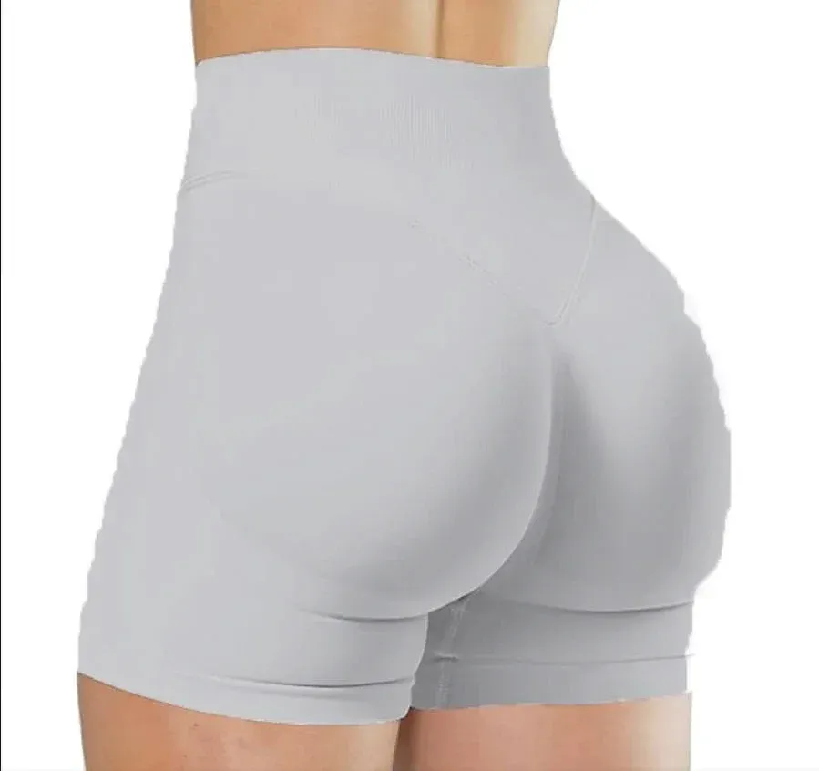 Short de yoga taille haute pour femme, legging de course et de fitness uni et élastique, idéal pour l'été 14