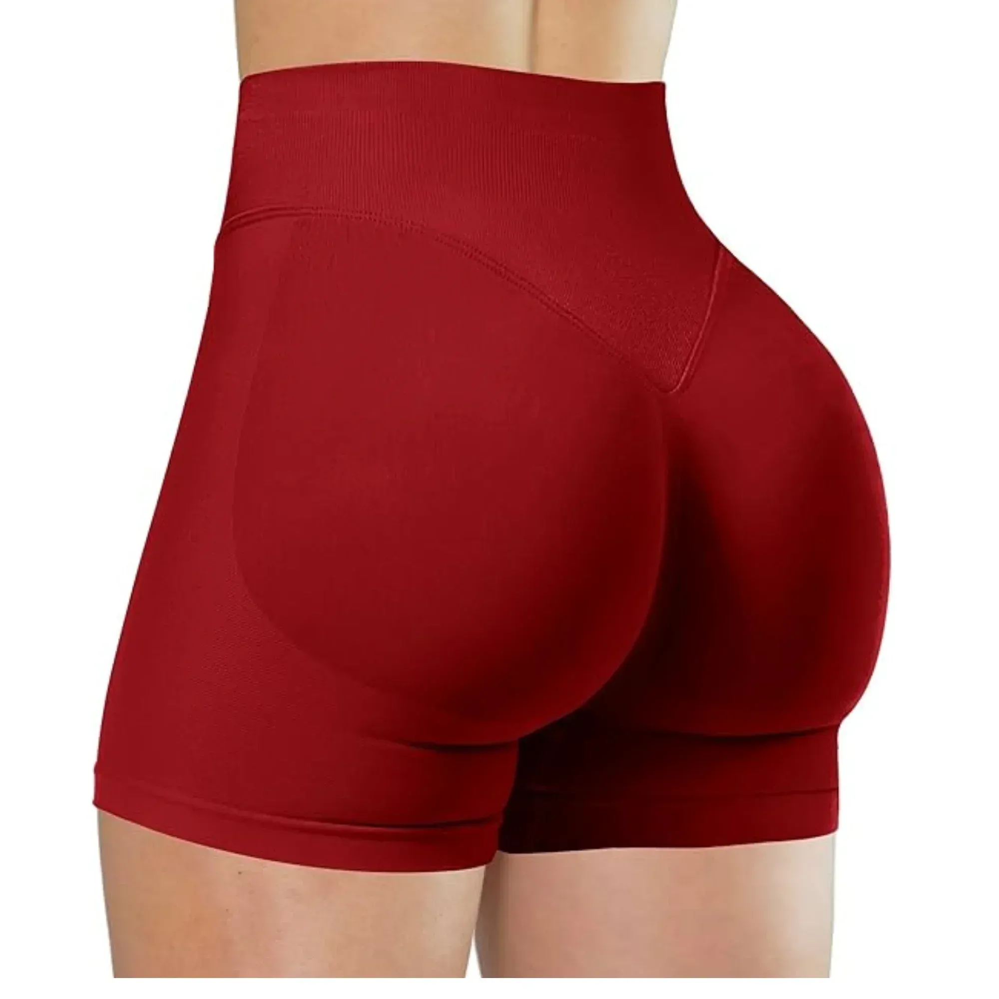 Short de yoga taille haute pour femme, legging de course et de fitness uni et élastique, idéal pour l'été 17