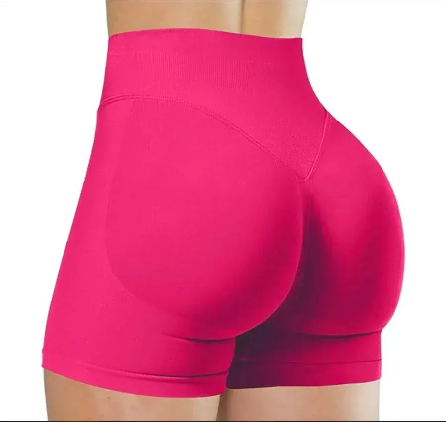 Short de yoga taille haute pour femme, legging de course et de fitness uni et élastique, idéal pour l'été 18