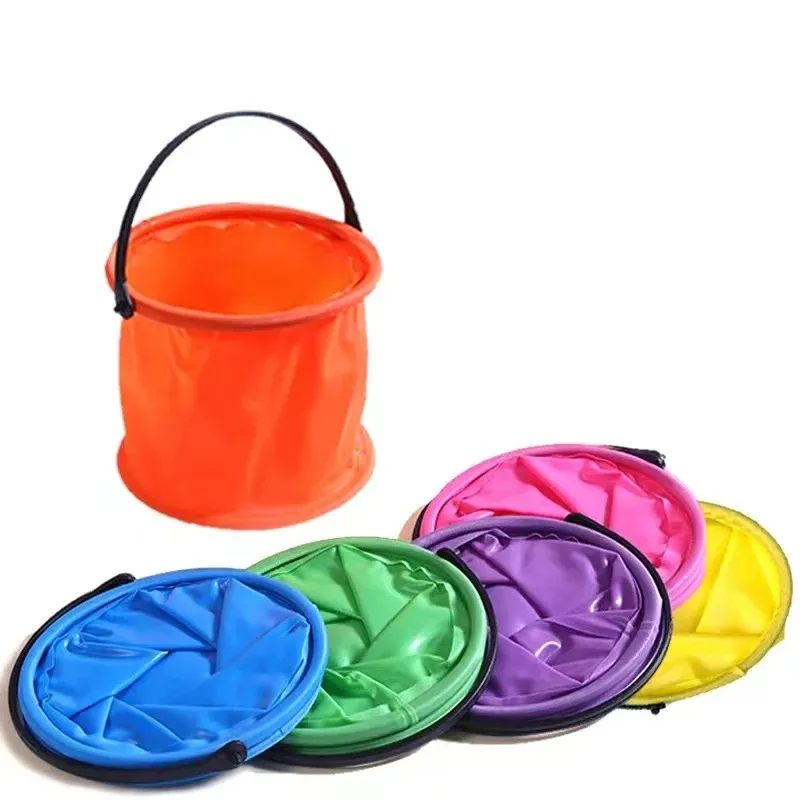 Seau pliant pour plage et jeux d'extérieur, lot de 2 ou 4 pièces 6