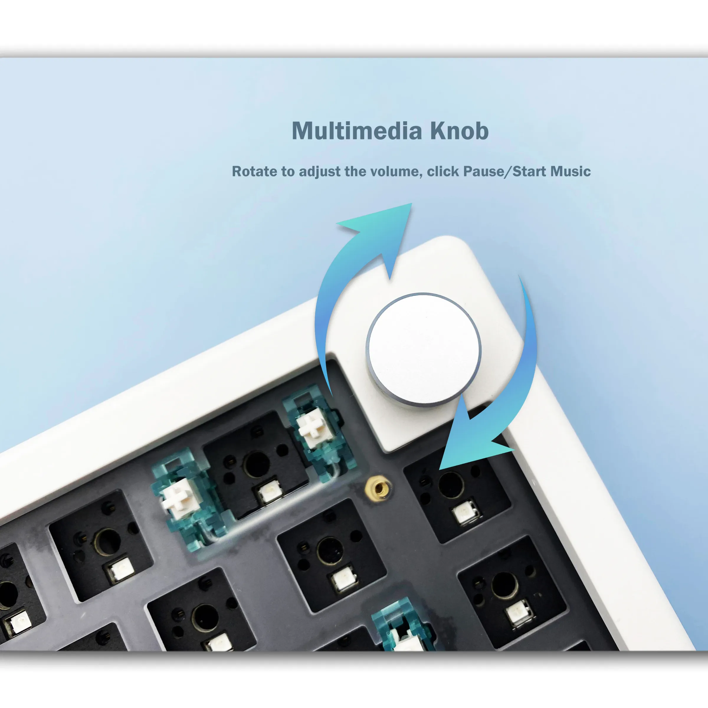 Clavier mécanique personnalisable GMK67 65 %, sans fil Bluetooth 2.4 GHz, à joints en mousse, switches échangeables à chaud, rétroéclairage RVB 2