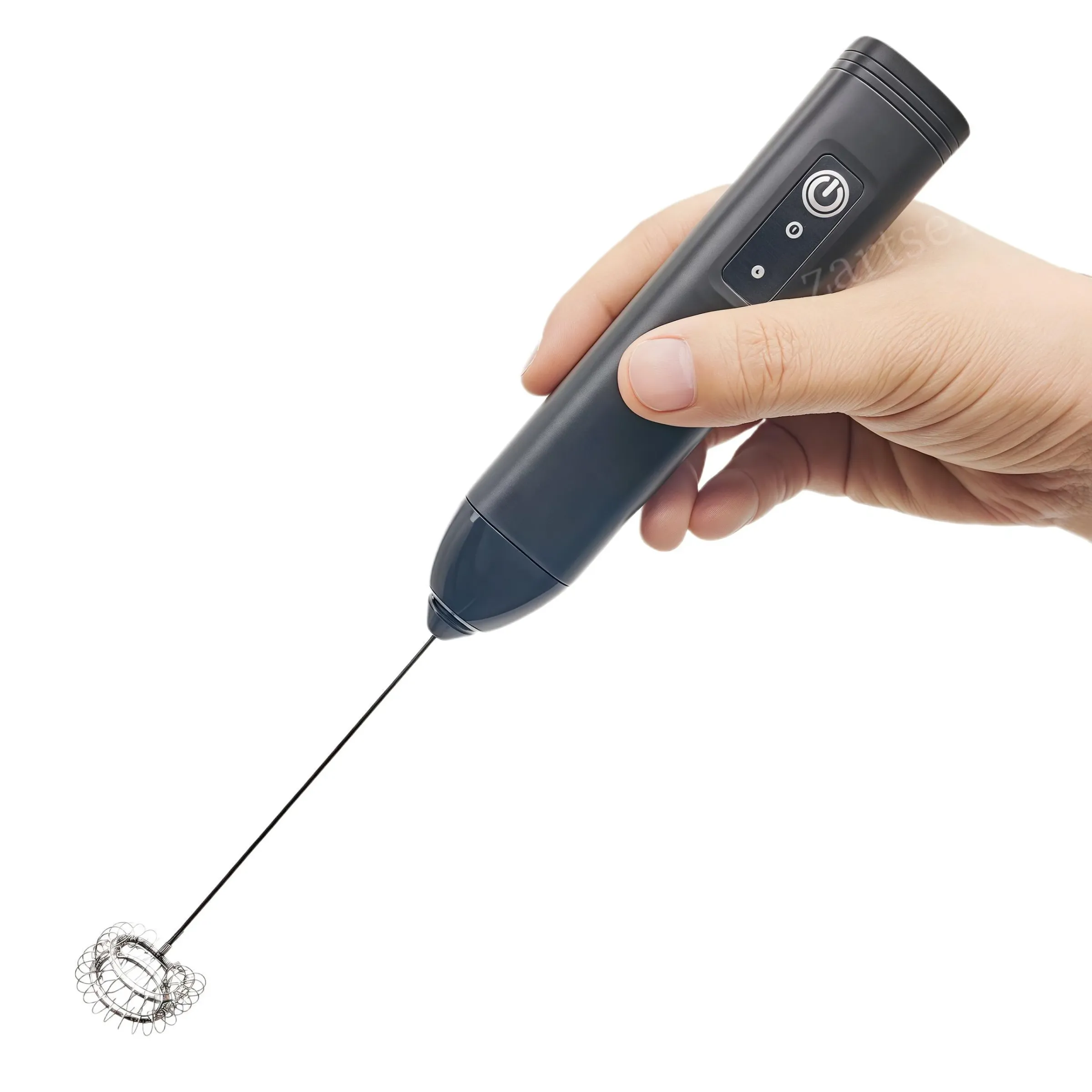 Mousseur à lait électrique sans fil rechargeable en USB-C, en acier inoxydable, fouet à main compact pour café, cappuccino et crème 6