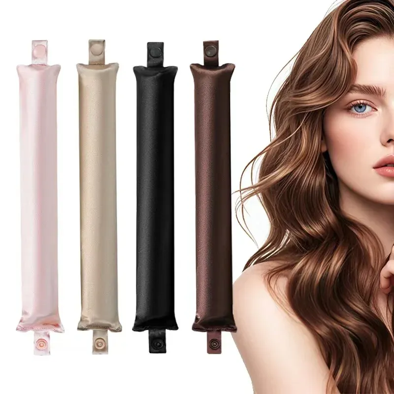 Bigoudis sans chaleur en satin, rouleaux doux pour boucles sans effort - Image 1