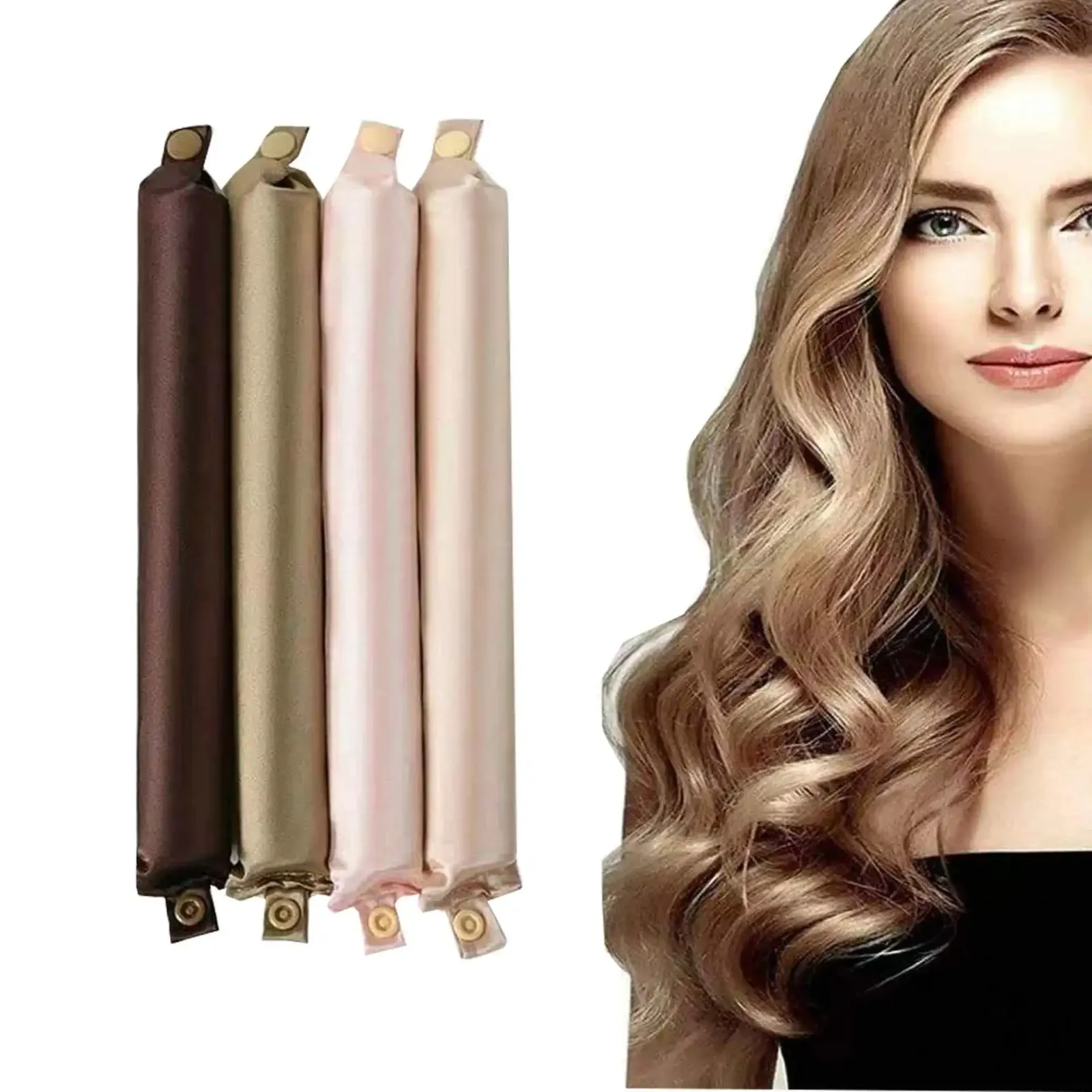 Rouleaux à cheveux en satin pour un bouclage sans chaleur