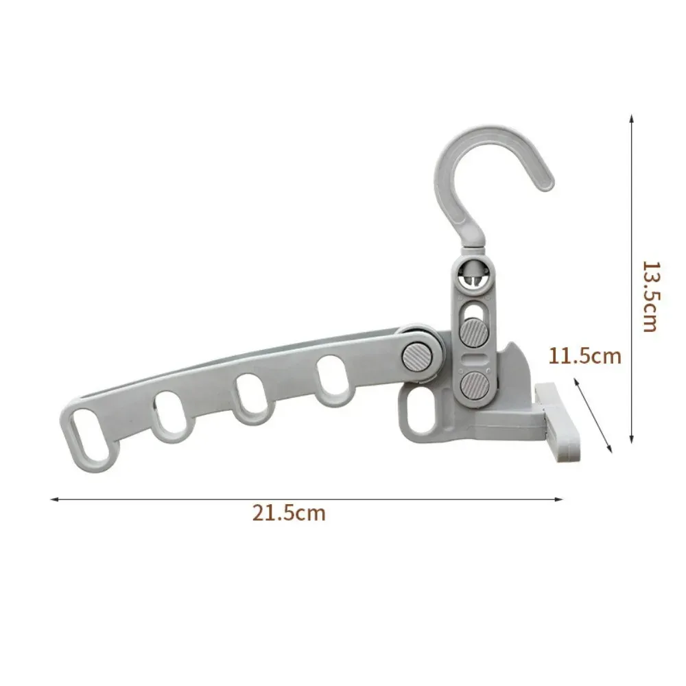 Porte-vêtements pliable multifonction à cinq trous avec crochet pivotant réglable, idéal pour le voyage 7