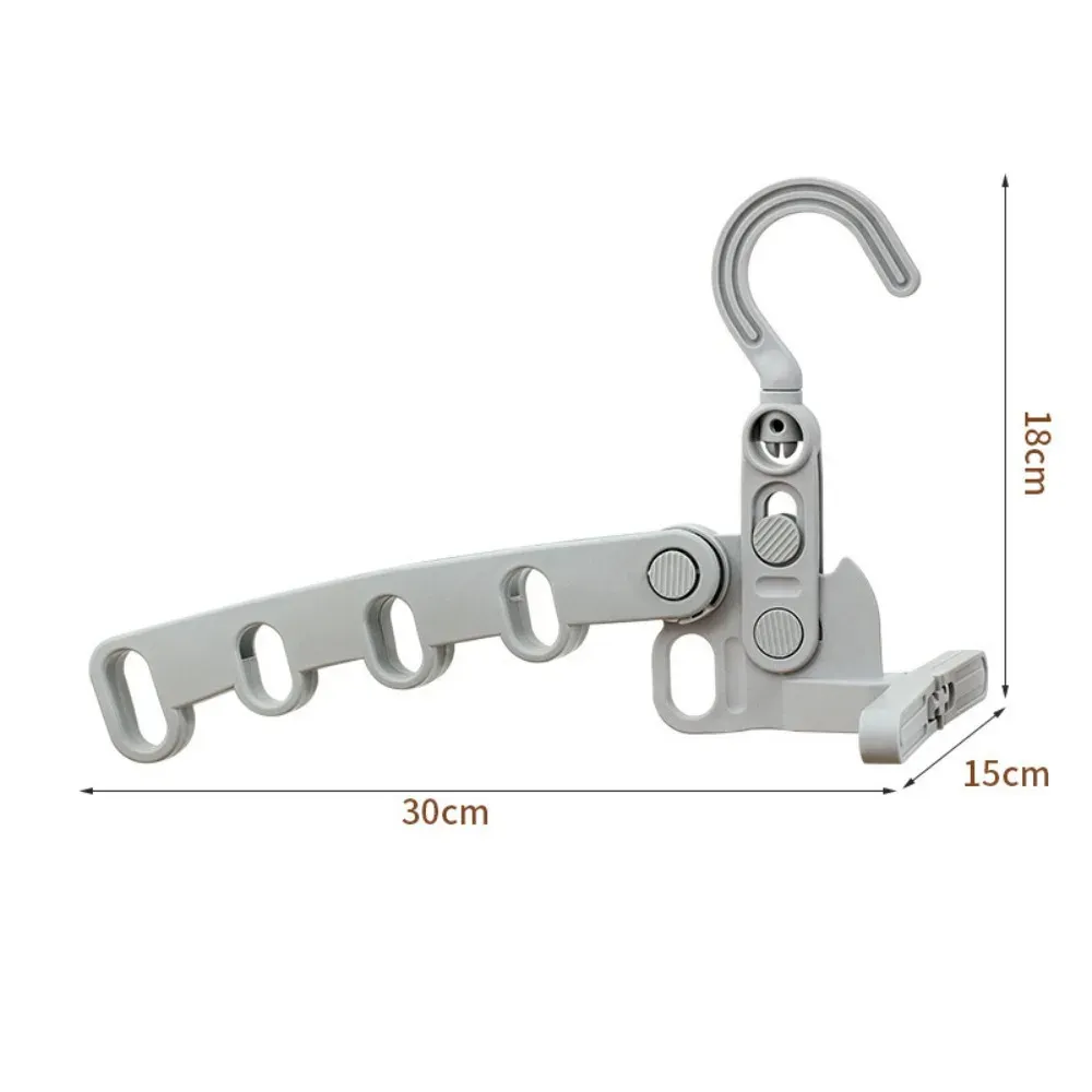 Porte-vêtements pliable multifonction à cinq trous avec crochet pivotant réglable, idéal pour le voyage 10