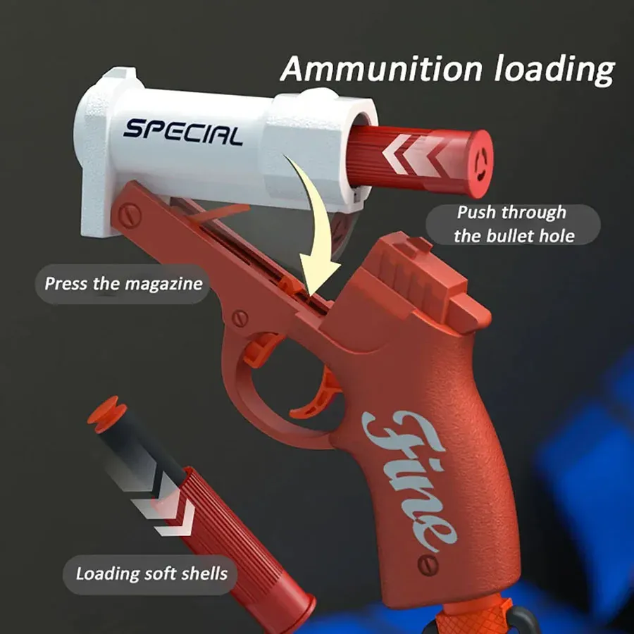 Mini Blaster S686 à éjection de douilles, lanceur de balles en mousse pour enfants 2