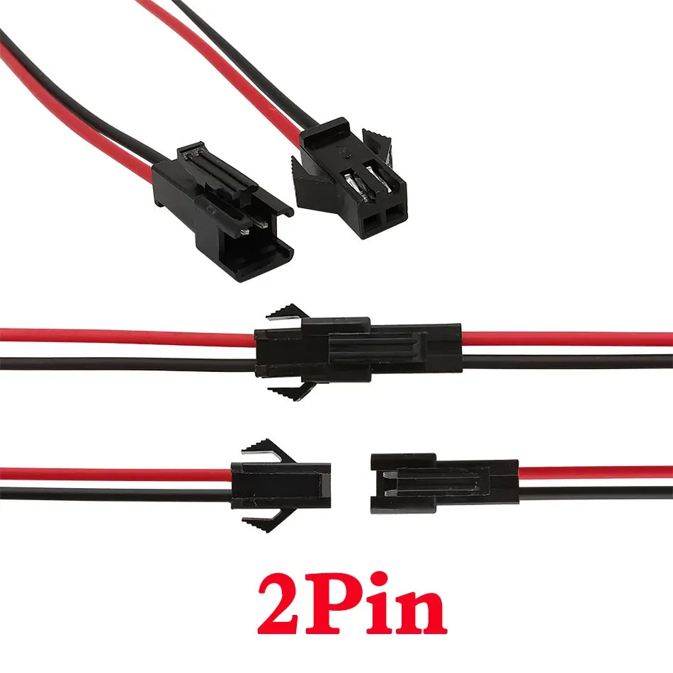 Câble connecteur LED SM JST, 5 paires / 10 pièces, 2/3/4/5/6 broches, fiche mâle et femelle, connecteur de fil pour bande LED RGB et RGBW 10