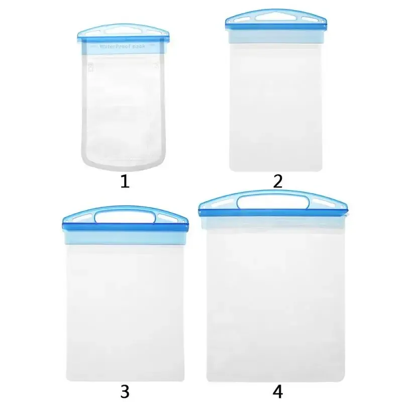 Étui transparent étanche en situation d'utilisation